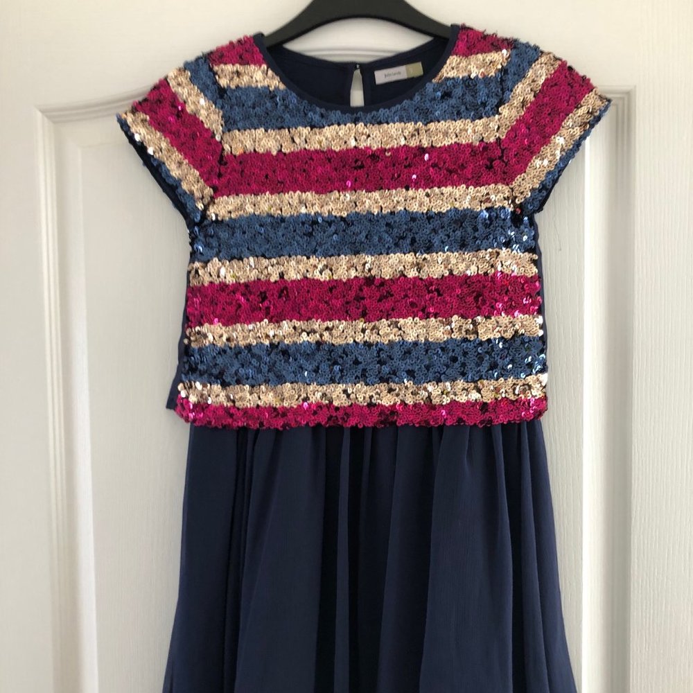 Girl's sequin navy formal dress - size 9 years